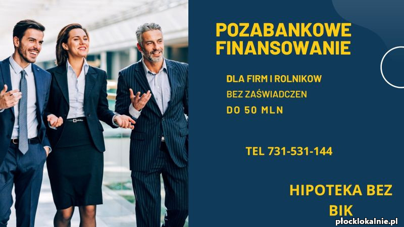 FINANSOWANIE PROJEKTOW FIRMOWYCH POZA BANKIEM SPOLKI/JDG/ROLNIK